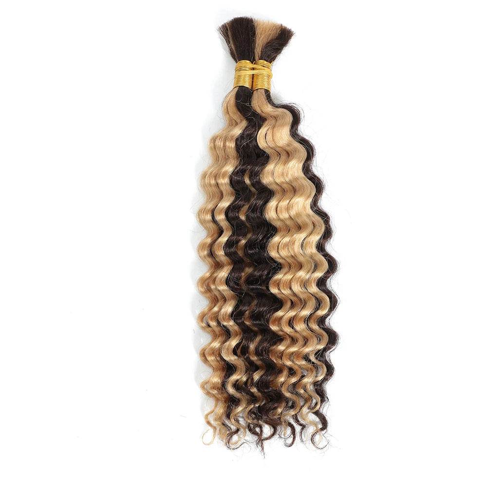 Cheveux humains tressés 100 g Cheveux humains ondulés profonds - Afrotix