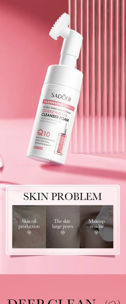 Limpiador facial espumoso con vitamina C y Q10,