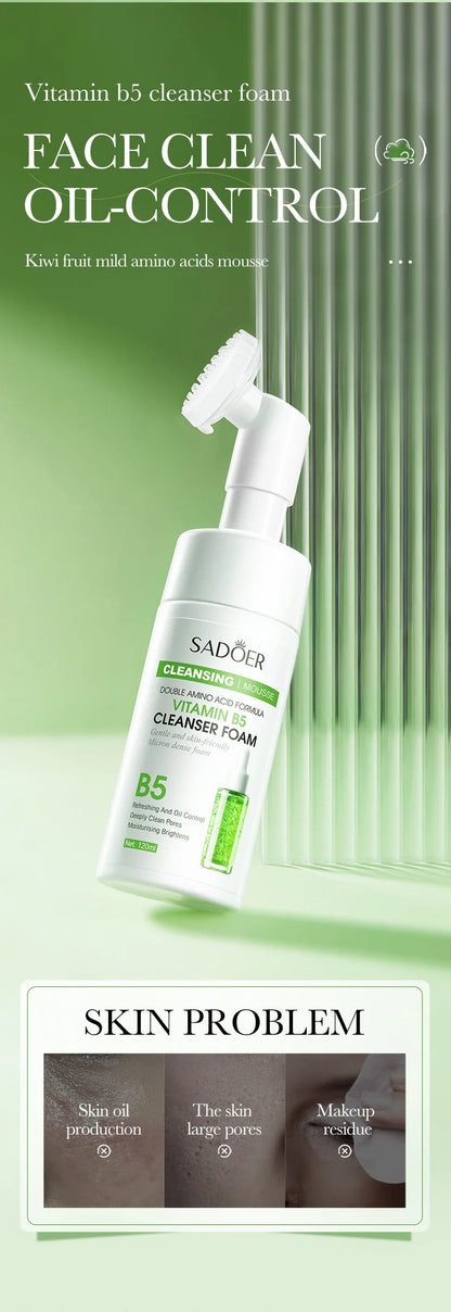 Limpiador facial espumoso con vitamina C y Q10,