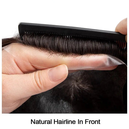 Prótesis capilares masculinas Microskin Peluquines de cabello humano Prótesis capilares para hombres