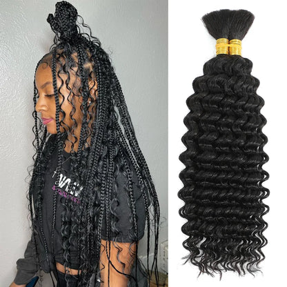 Cabello humano a granel - Ondulado profundo / Rizado profundo - Ideal para trenzas