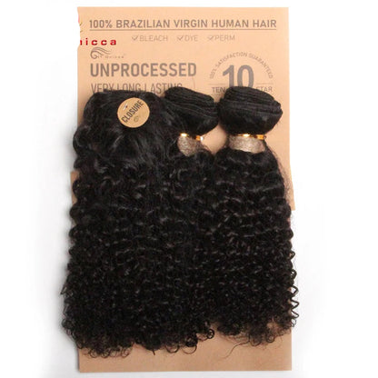 Extensions de cheveux crépus bouclés avec fermeture, cheveux indiens
