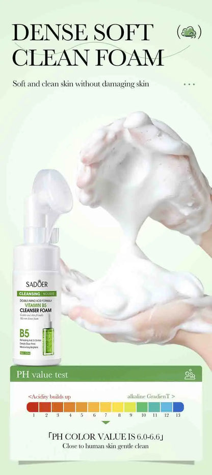 Limpiador facial espumoso con vitamina C y Q10,