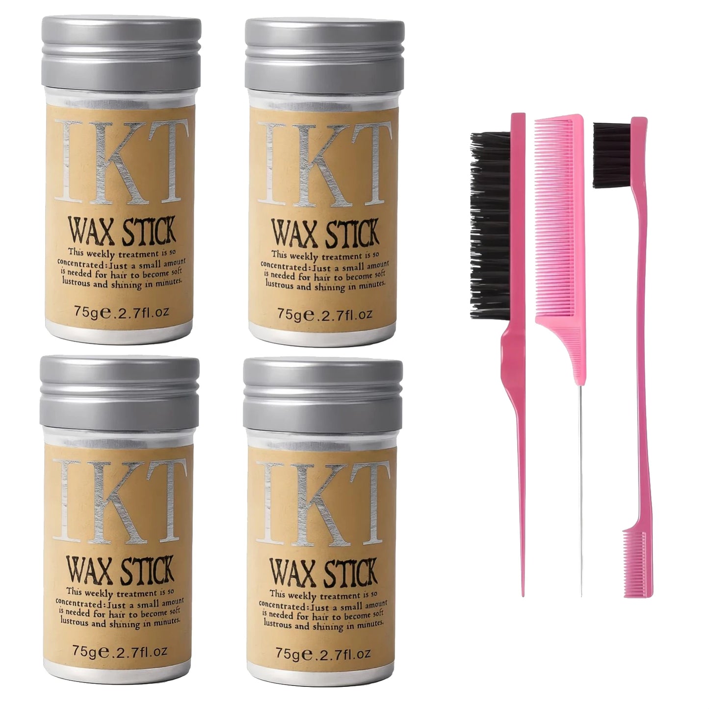 Slick Back Hair Wax Stick pour cheveux rebelles, coiffure de perruque et accessoires