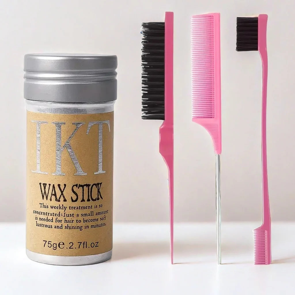 Slick Back Hair Wax Stick pour cheveux rebelles, coiffure de perruque et accessoires