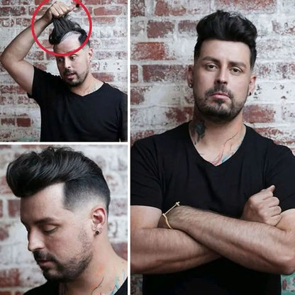 Prótesis capilares masculinas Microskin Peluquines de cabello humano Prótesis capilares para hombres