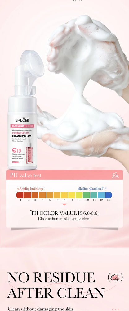 Limpiador facial espumoso con vitamina C y Q10,
