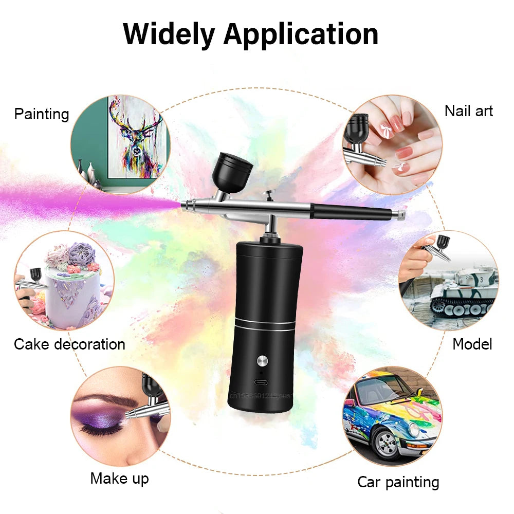 Kit Aérographe Électrique Sans Fil – Mini Pistolet de Pulvérisation