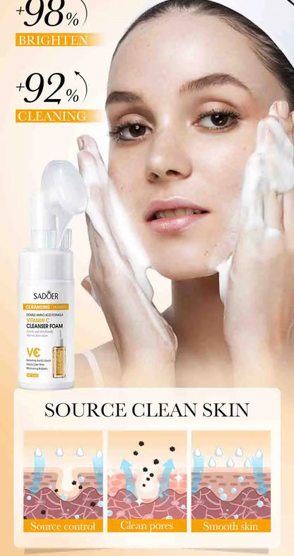 Limpiador facial espumoso con vitamina C y Q10,