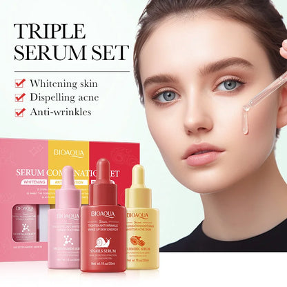 3 sérums faciales que combinan vitamina C, retinol y ácido hialurónico,