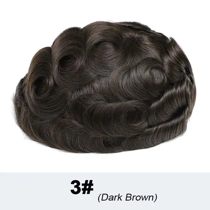 Prótesis capilares masculinas Microskin Peluquines de cabello humano Prótesis capilares para hombres