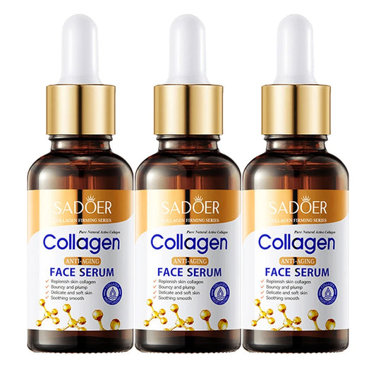 Suero facial de colágeno 3 piezas: hidratación y firmeza