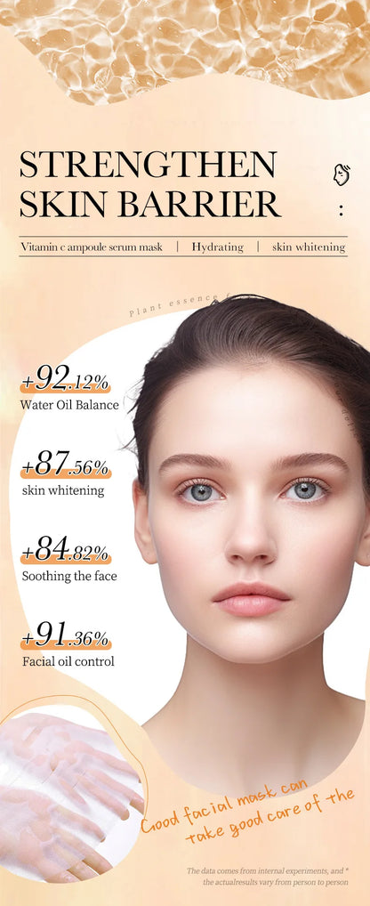 10 mascarillas faciales hidratantes con vitamina C para el cuidado facial