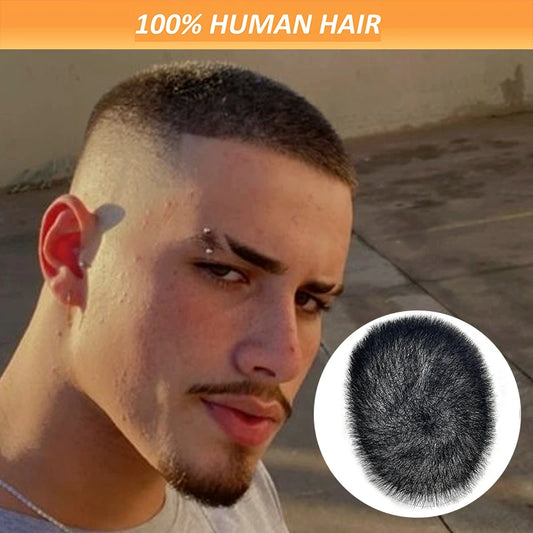 Peluquín para hombre 100 % cabello humano: efecto natural y comodidad
