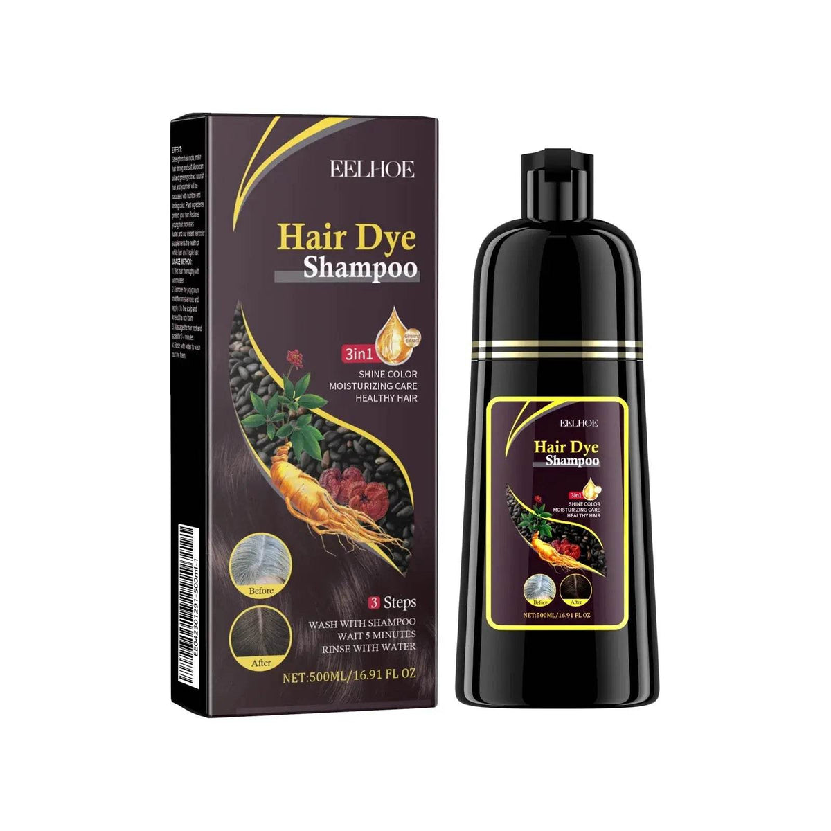 Shampooing Teintant aux Herbes Naturelles+ pousse des cheveux - Afrotix
