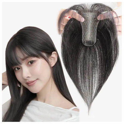 Wig Piece Real Hair Head French Bangs Skull - Afrotix