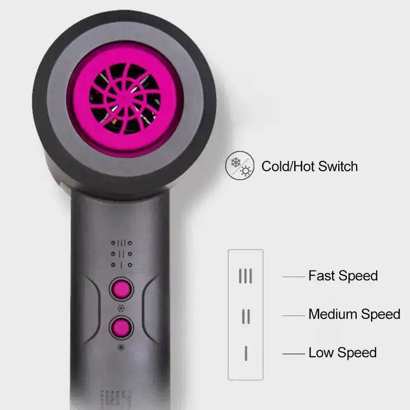Wireless Rechargeable Hair Dryer / Sèche-cheveux rechargeable sans fil . - Afrotix