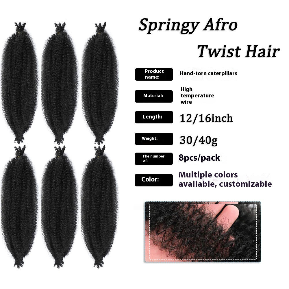 Wig Crochet Hair Springy Afro Twist Hair Chemical Fiber Wig Dreadlocks eprolo