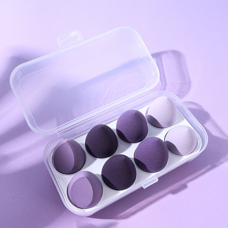 Juego de esponjas de maquillaje en forma de huevo: esponjas con forma de gota de agua, de doble uso, secas y húmedas