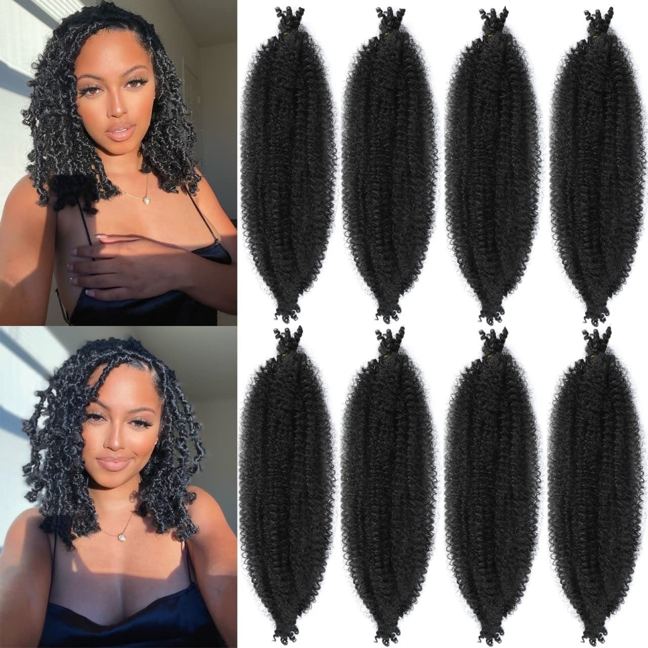 Wig Crochet Hair Springy Afro Twist Hair Chemical Fiber Wig Dreadlocks eprolo