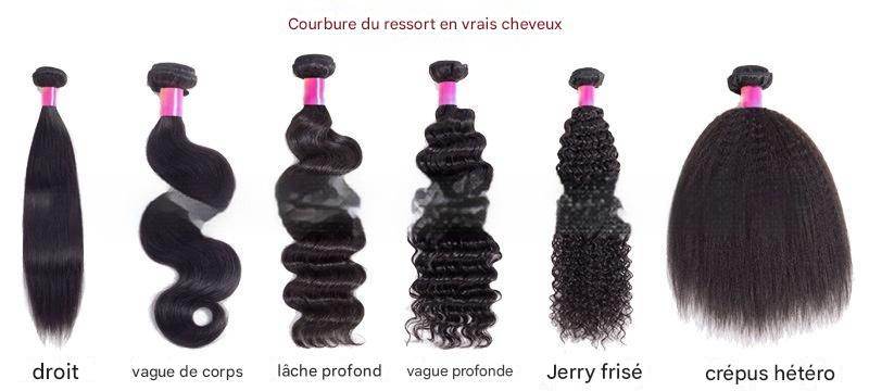 Extensions de cheveux humains 7A en tissage pour perruques - Afrotix