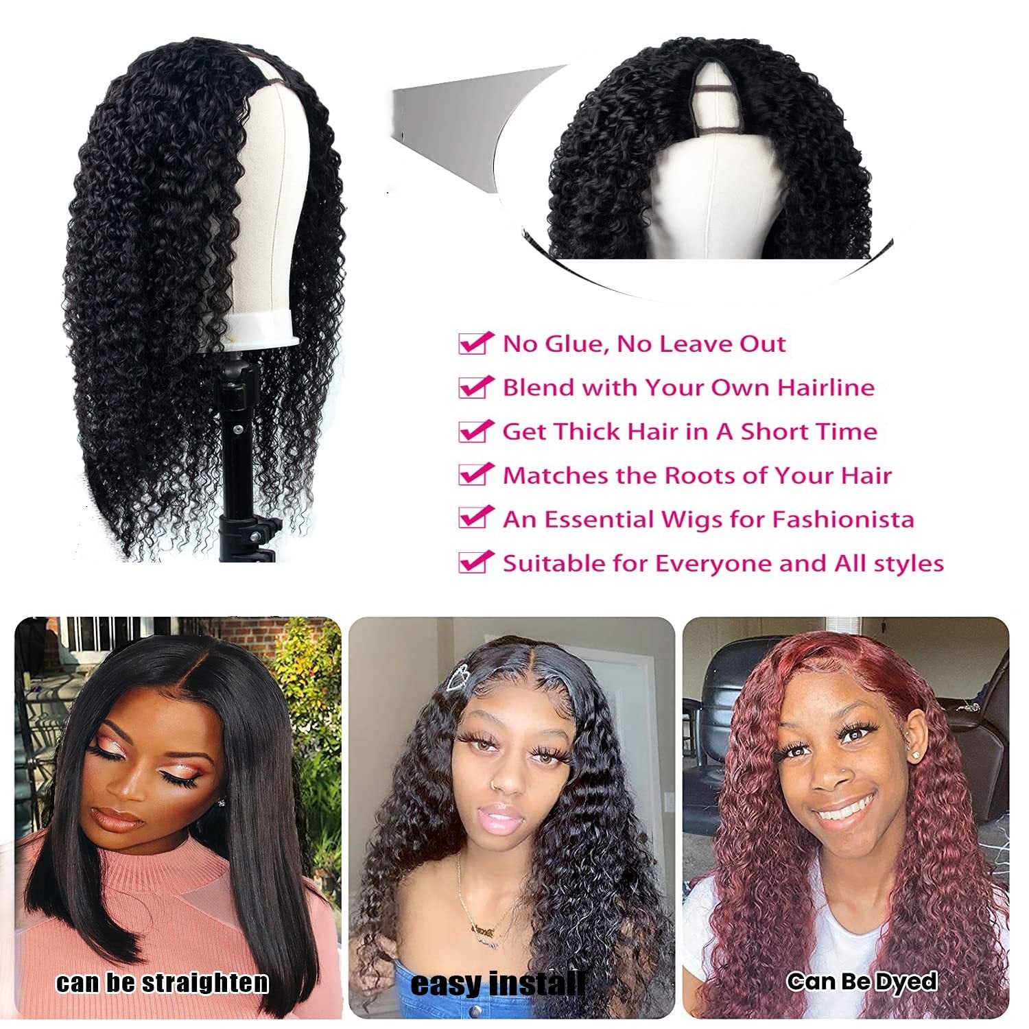 Full Mechanism Human Hair Wig Headgear eprolo