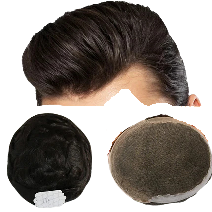 Swiss Lace Men’s Toupee (Perruque Homme en Dentelle Suisse Q6) Afrotix