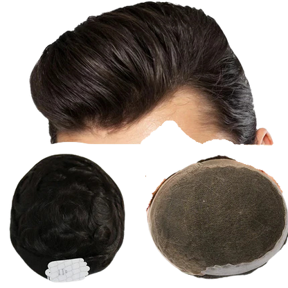 Swiss Lace Men’s Toupee (Perruque Homme en Dentelle Suisse Q6) Afrotix
