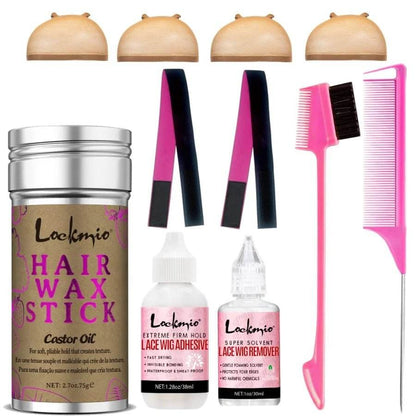 Kit pour Perruque Cire Bâton Pommade Perruque Liaison Forte Colle, - Afrotix