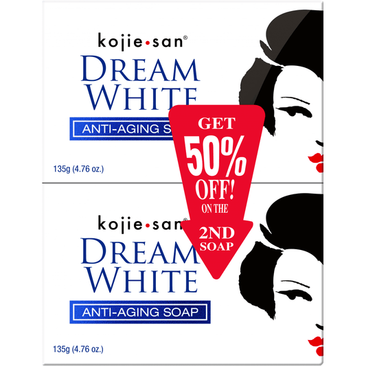 Kojie San Dream Savon Anti-Âge Blanc(  2 x 135g ) - Afrotix #