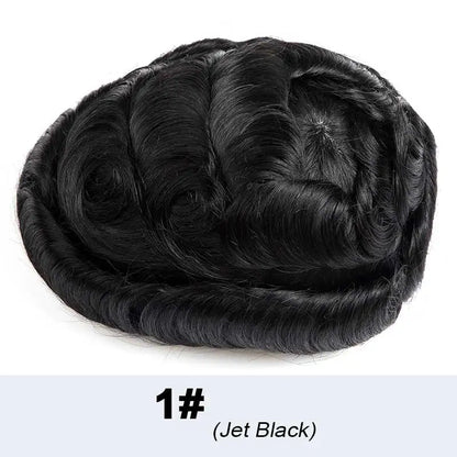 Microskin Prothèse de cheveux masculins Cheveux humains Toupees Prothèse de cheveux pour hommes - Afrotix