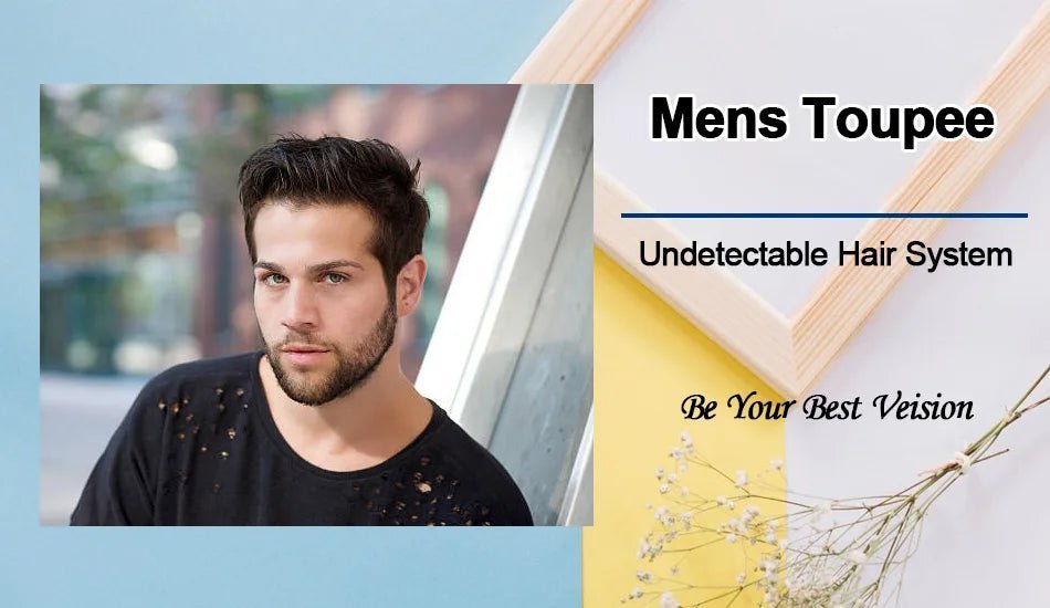 Microskin Prothèse de cheveux masculins Cheveux humains Toupees Prothèse de cheveux pour hommes - Afrotix