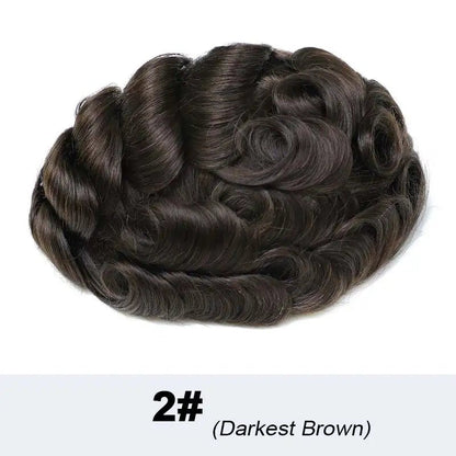Microskin Prothèse de cheveux masculins Cheveux humains Toupees Prothèse de cheveux pour hommes - Afrotix