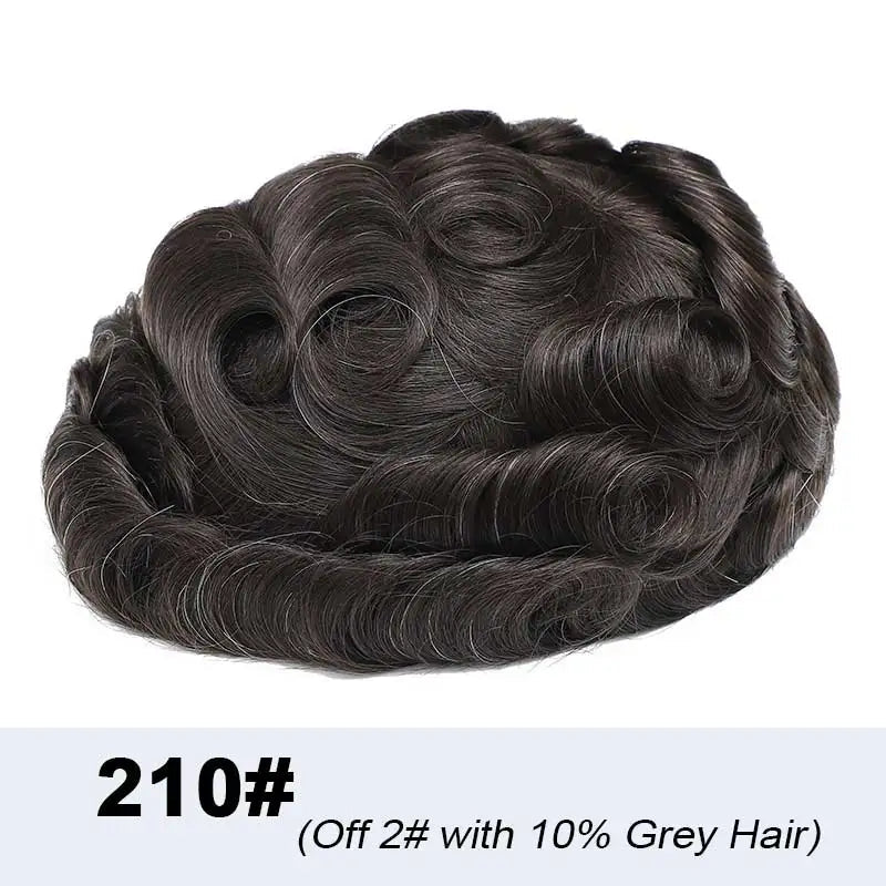 Microskin Prothèse de cheveux masculins Cheveux humains Toupees Prothèse de cheveux pour hommes - Afrotix