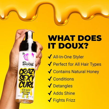 Mousse bouclante & définissant au Miel CRAZY SEXY CURL 207ml - Afrotix #