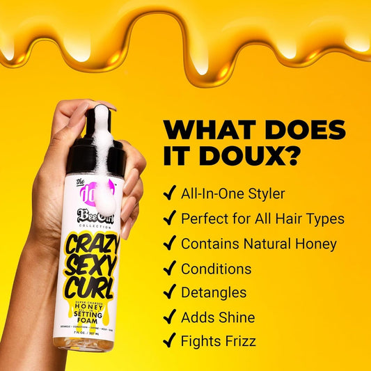 Mousse bouclante & définissant au Miel CRAZY SEXY CURL 207ml - Afrotix #