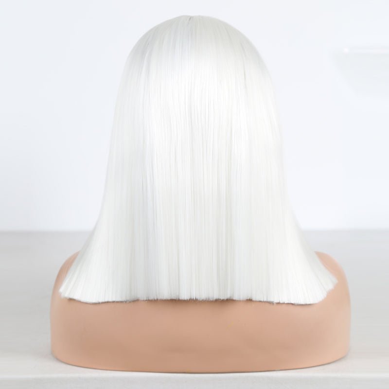 Perruques Courtes Style Bob T Blancs avec Dentelle et Baby Hair - Afrotix