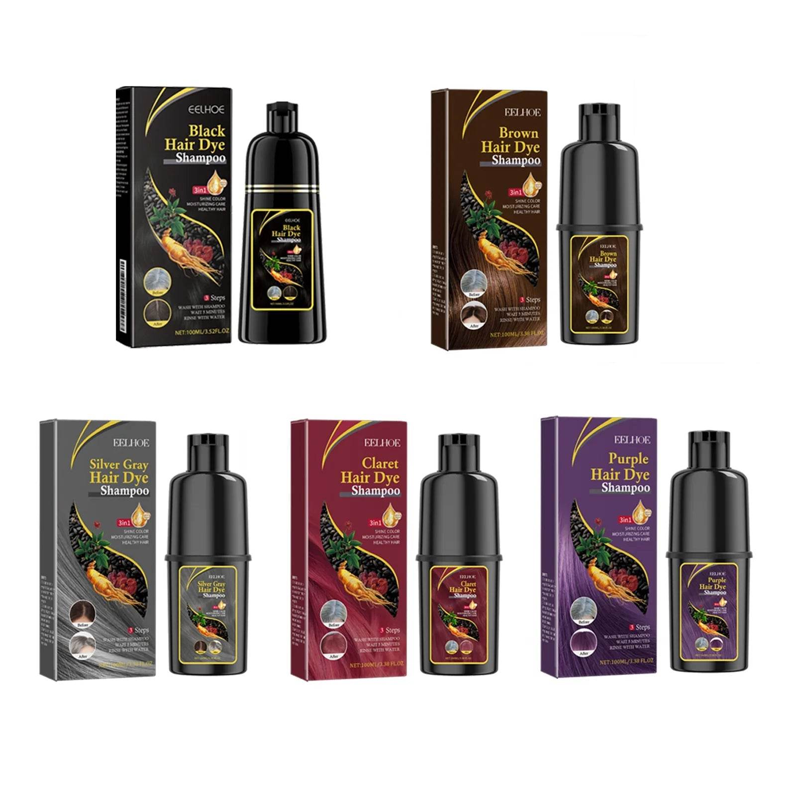 Shampooing Teinture Capillaire 3-en-1 – Coloration &amp; Soin - Afrotix